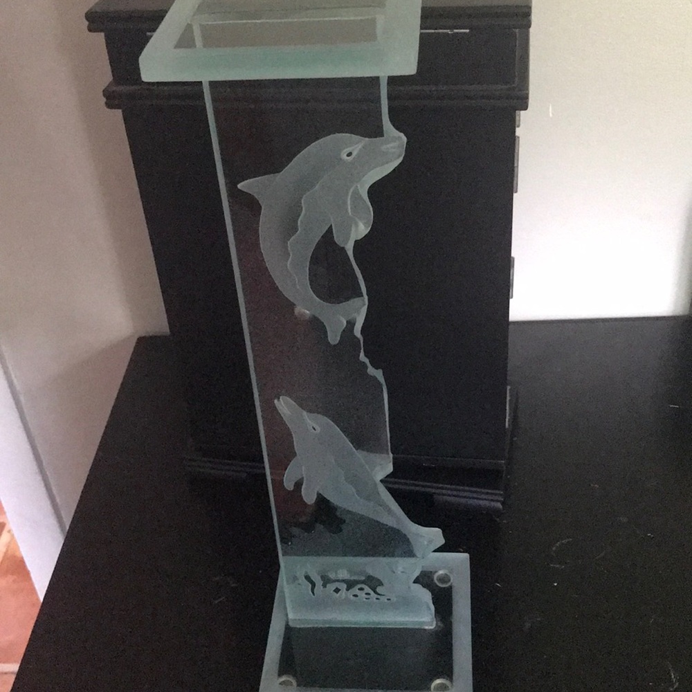 Original glass art dolphin sea life